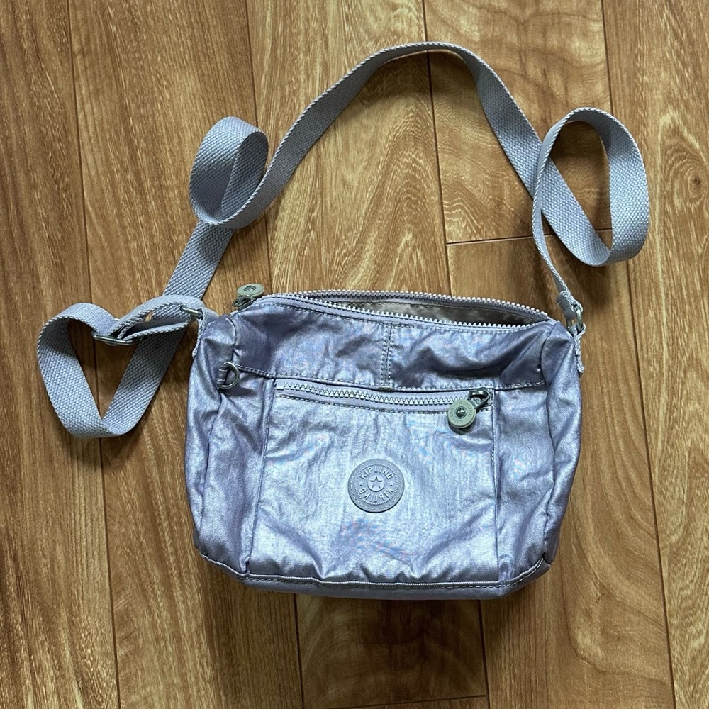 Kipling Metallic Lavender Crossbody Bag